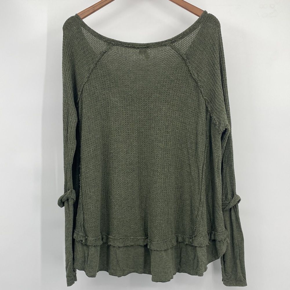 Free People Olive Long Sleeve Top - Picture 3 of 7